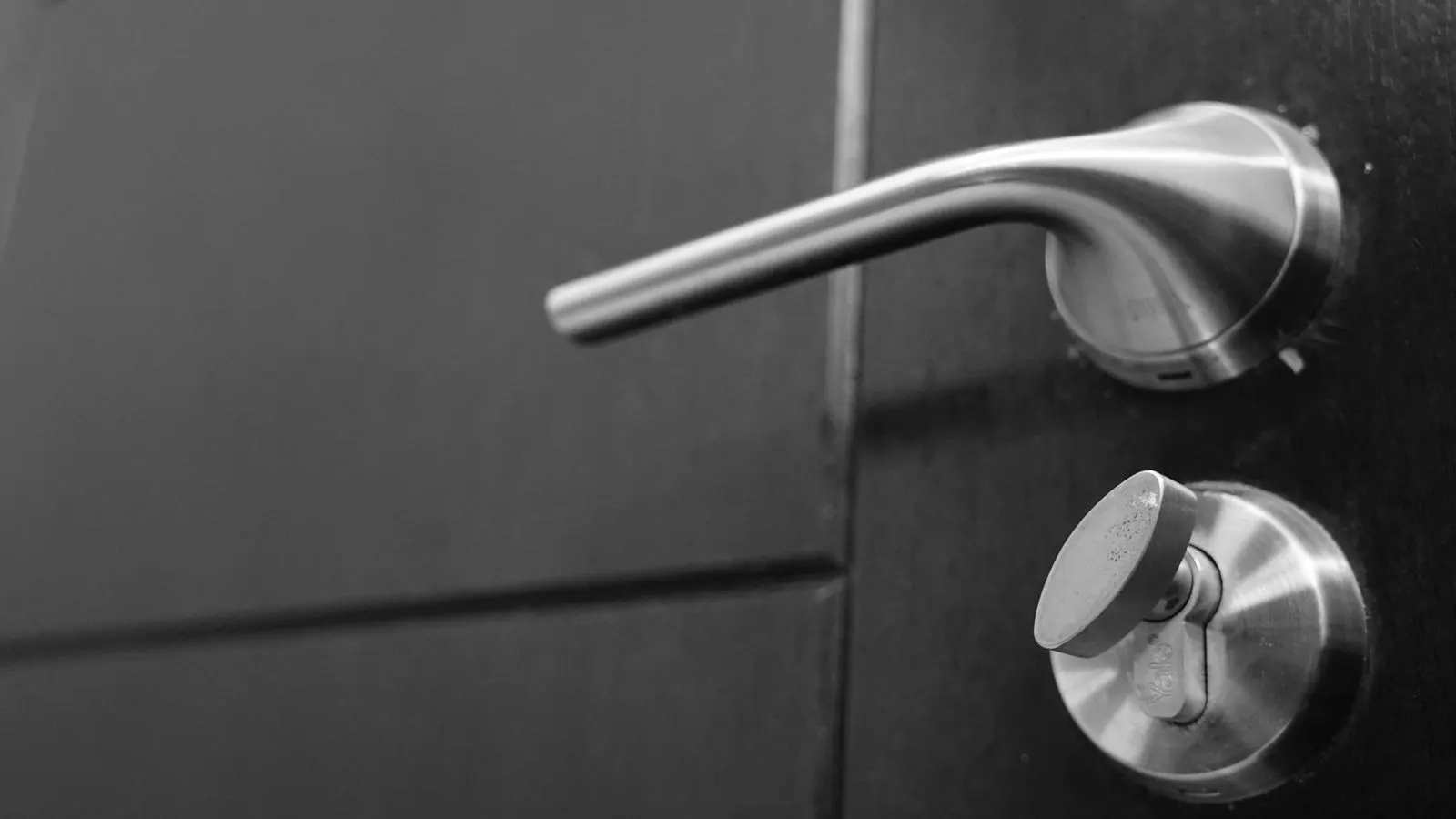 Close up of white powder residue on a stainless steel fastener