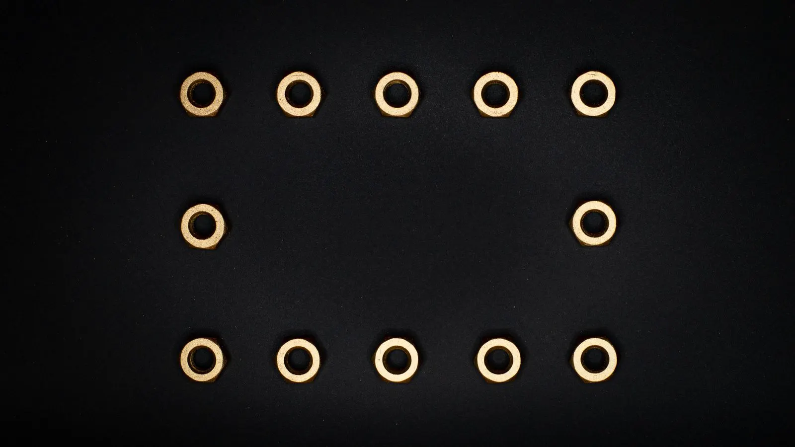 Close up view of corroded zinc plated bolts and screws