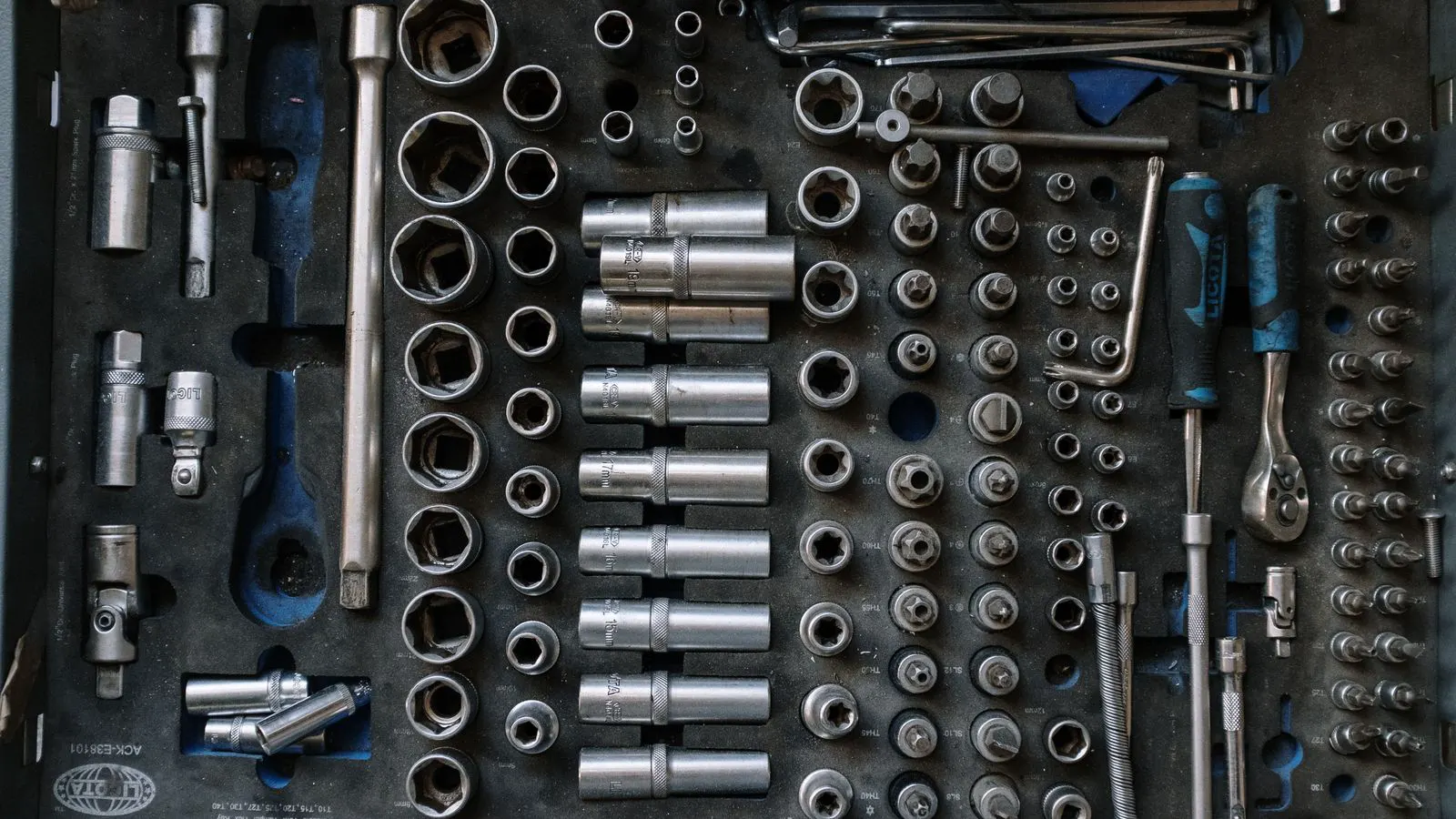 A tray of zinc plated bolts ready for export inspection