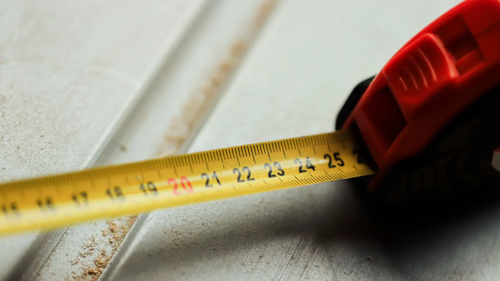 close-up of a coated metal component under inspection
