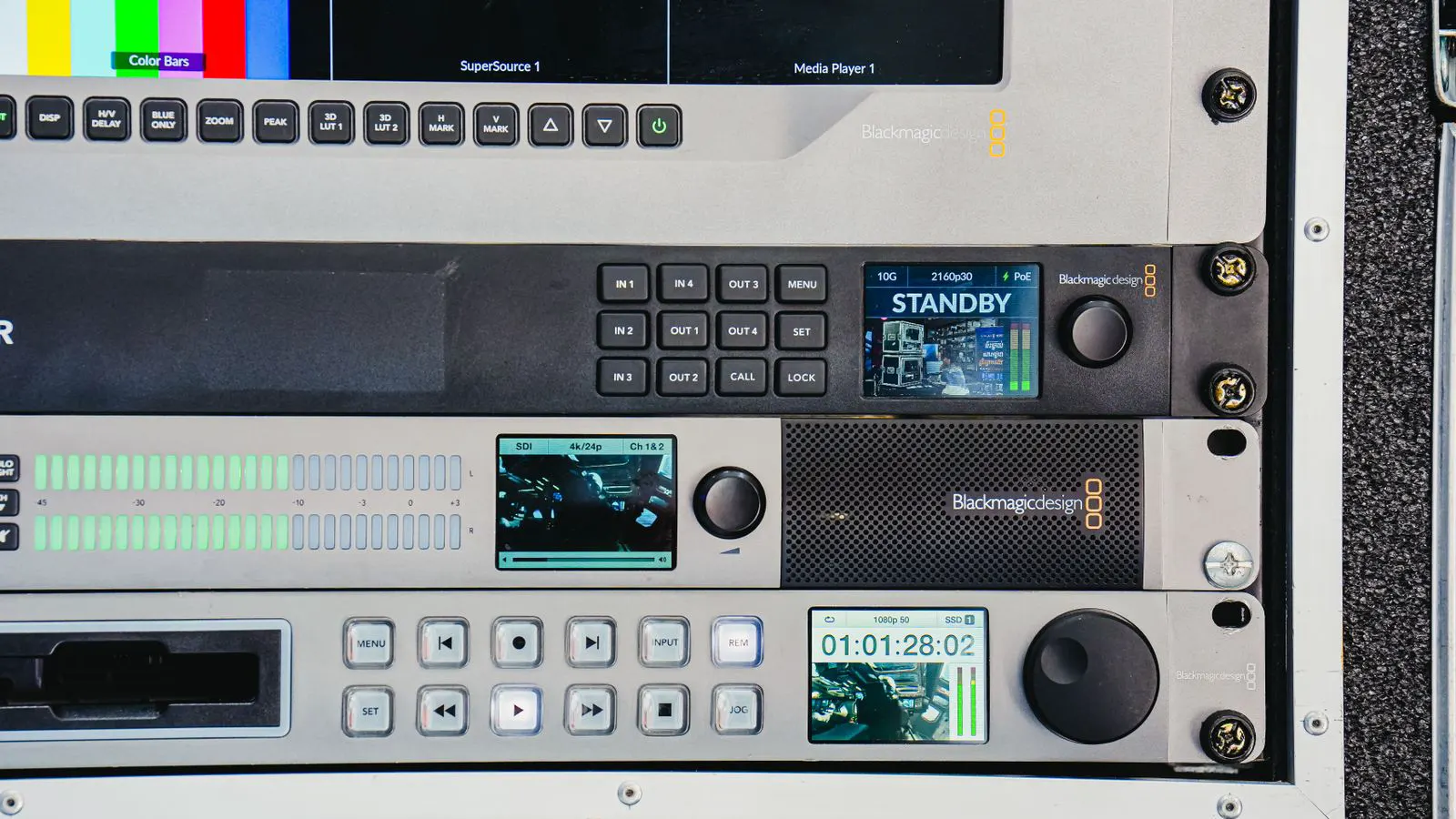 A modern low-voltage switchgear panel with digital protection relays.
