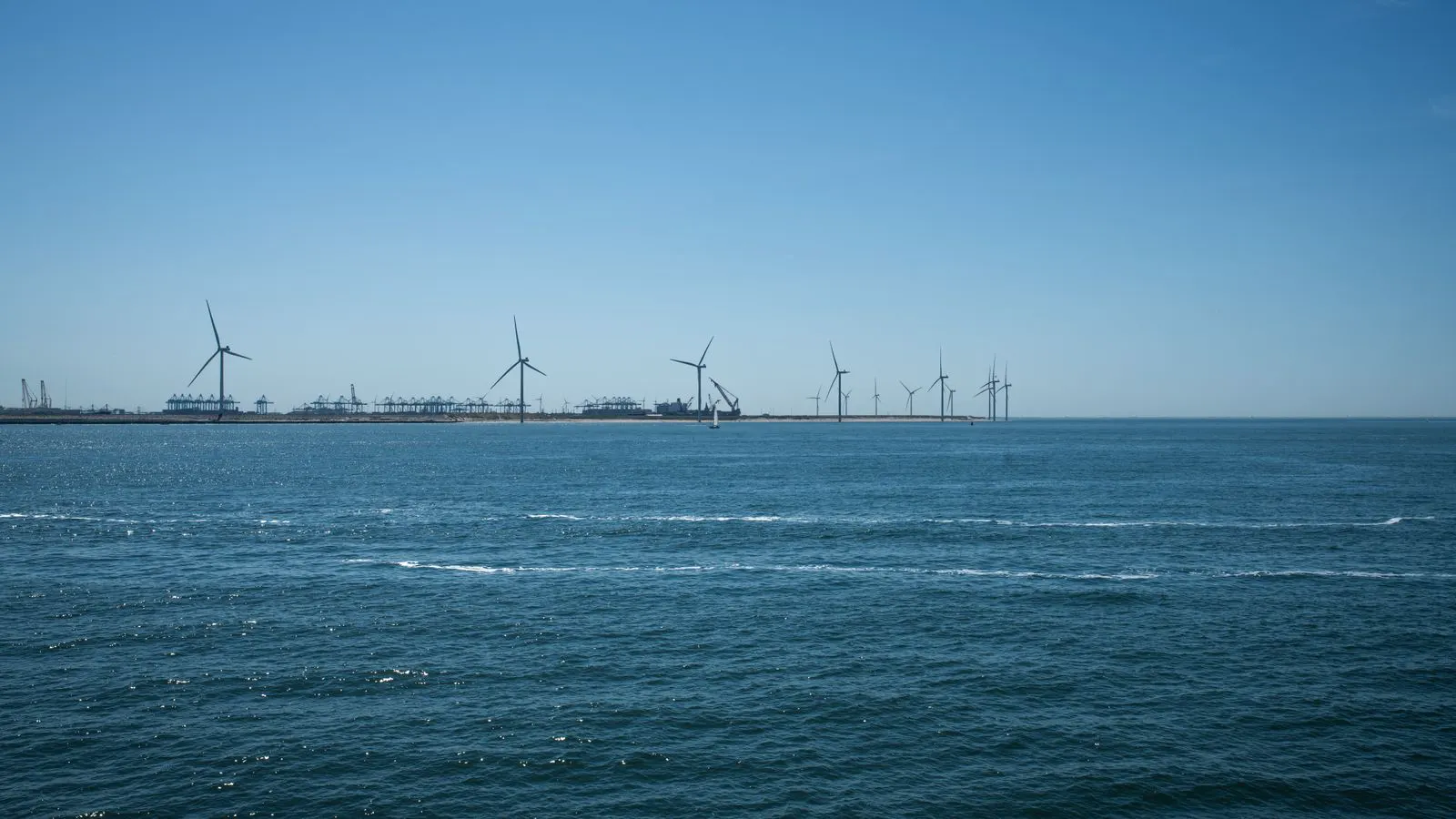 Large industrial solar inverter units installed on offshore platform structure