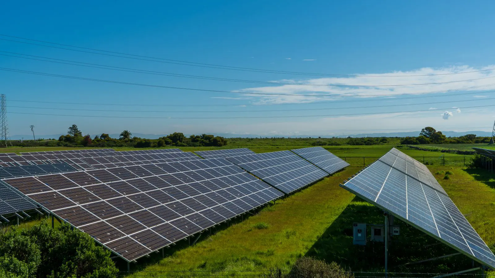 Ground mounted solar trackers with racking and motors