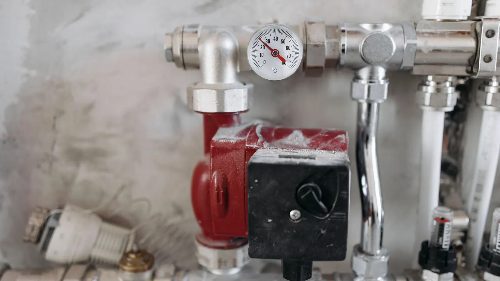 A close up view of stainless steel cartridge filters in a filtration skid.
