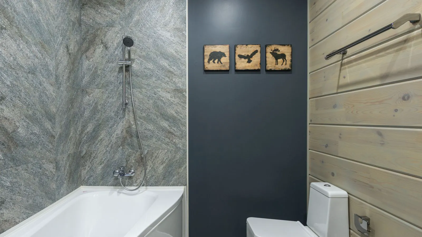 Two toilets displayed side by side showing material differences