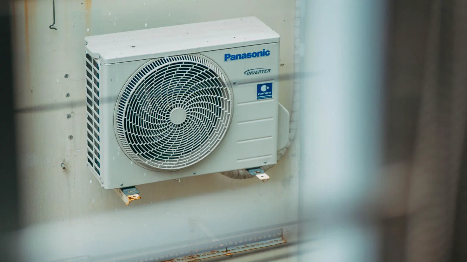 A large industrial air handling unit with visible ductwork