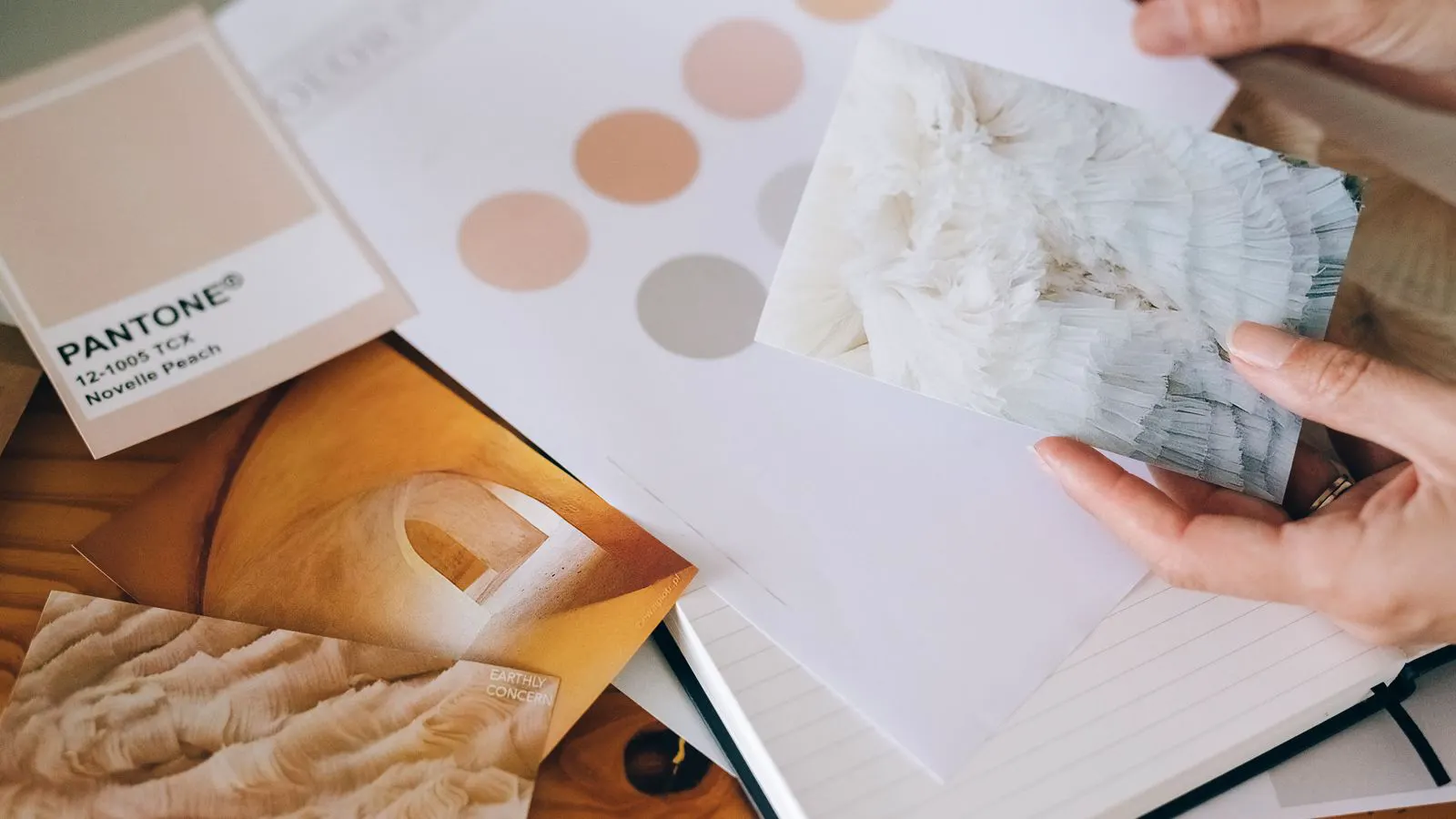A printed label sheet showing color swatches next to a digital proof.