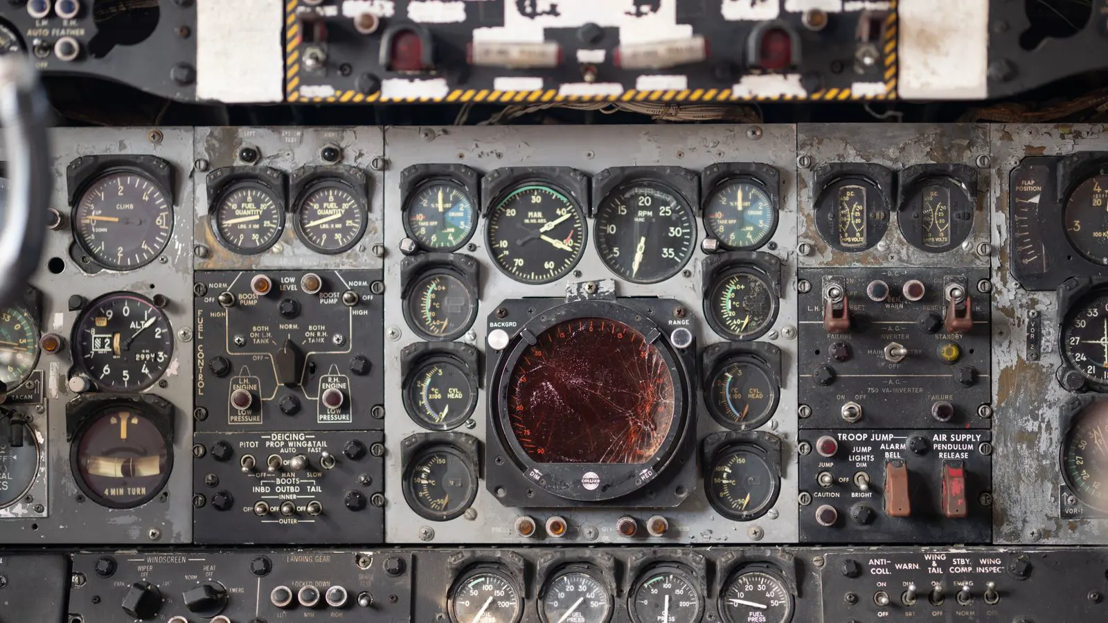Close up of a digital control panel on an industrial air compressor unit.