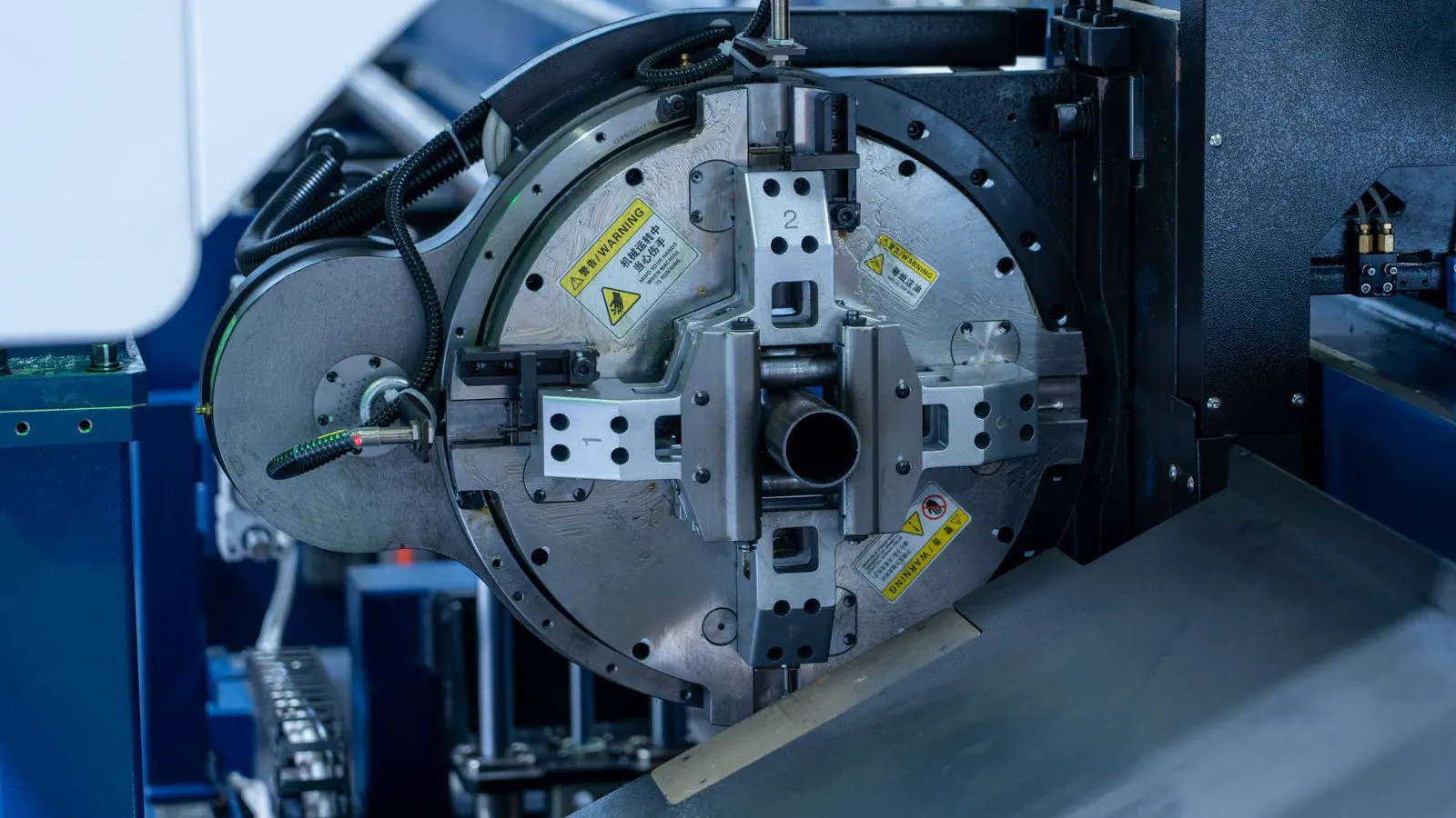 Industrial CNC machine tool in a manufacturing workshop