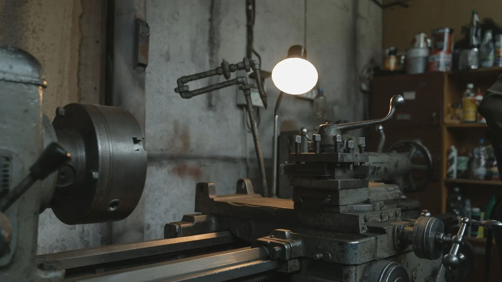 A large progressive die tooling setup inside a metal stamping facility