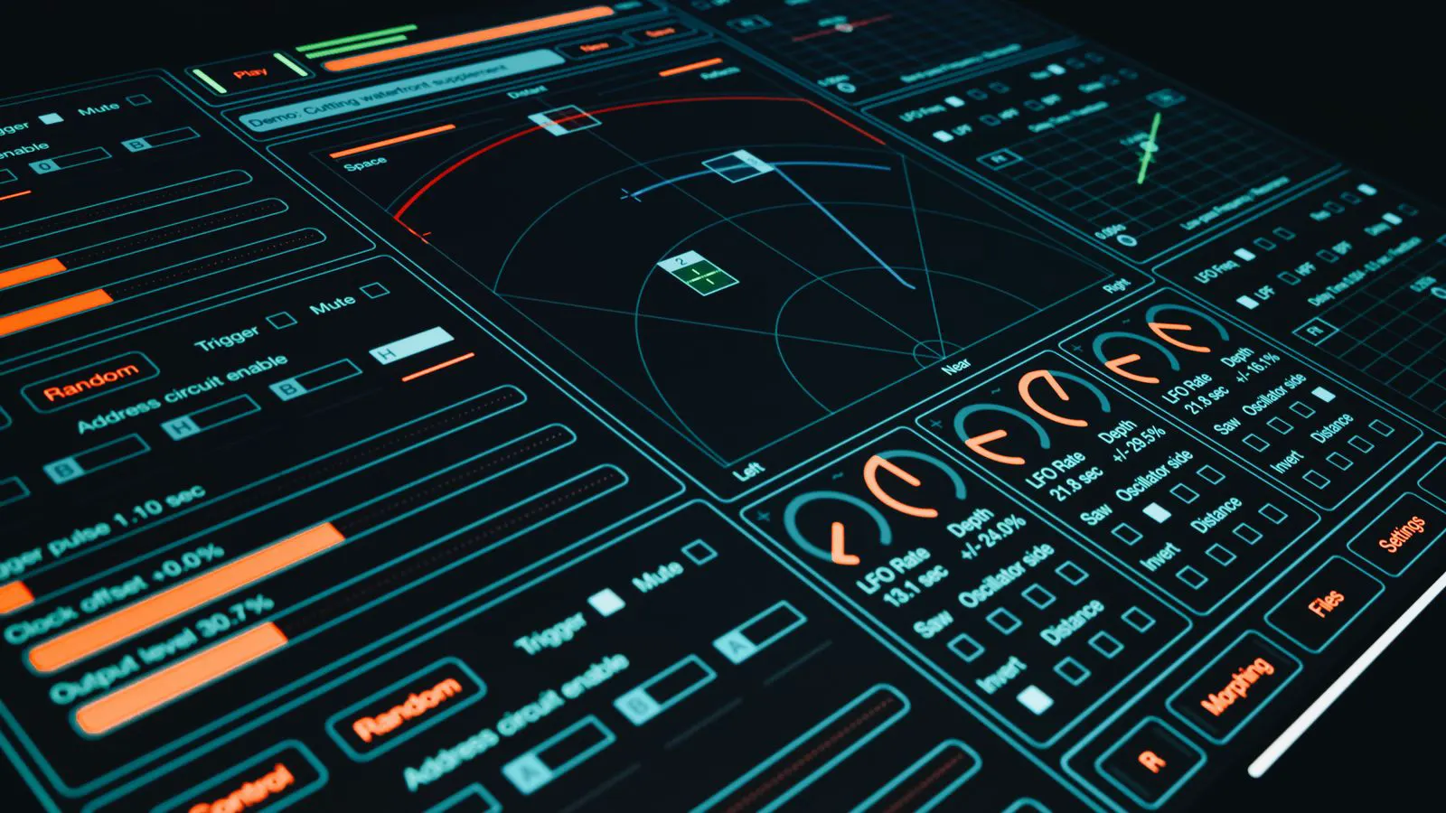 Computer screen displaying a 3D forging simulation with heat and stress maps.
